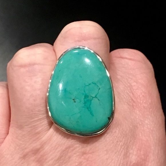 SILPADA Turquoise Sterling Silver 925 Ring Size 8 - Picture 4 of 7